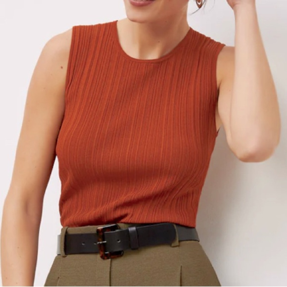 M.M. LaFleur Textured Knit Sleeveless Top - Women’s Small